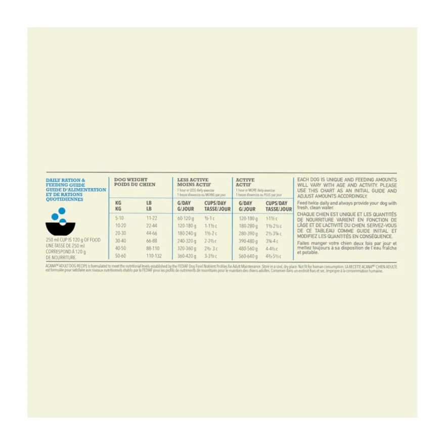 Acana Cane Adult Dog Crocchette Pollo e Passera del Pacifico Sacco 2kg