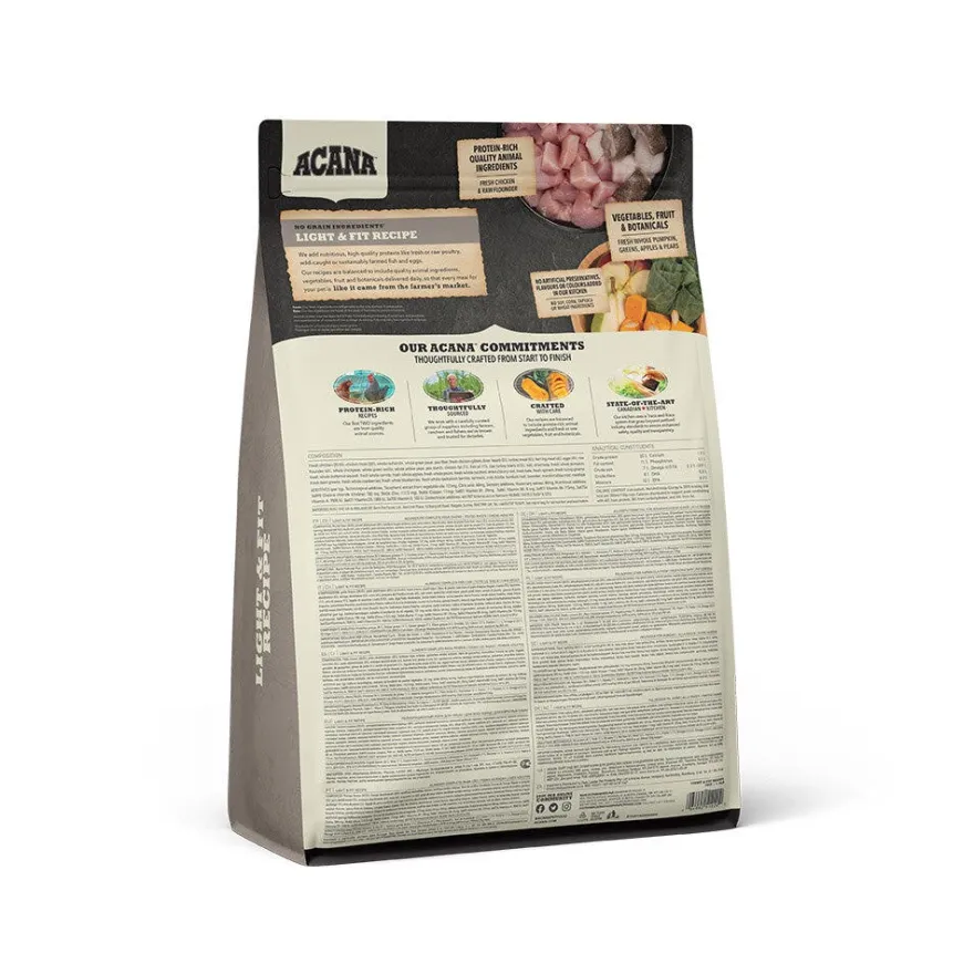 Acana Cane Light & Fit Crocchette Pollame e Passera del Pacifico Sacco 2Kg
