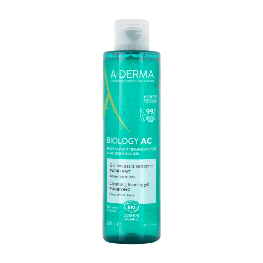 A-Derma Biology AC Gel Detergente Schiumogeno Purificante Anti-imperfezioni 200ml