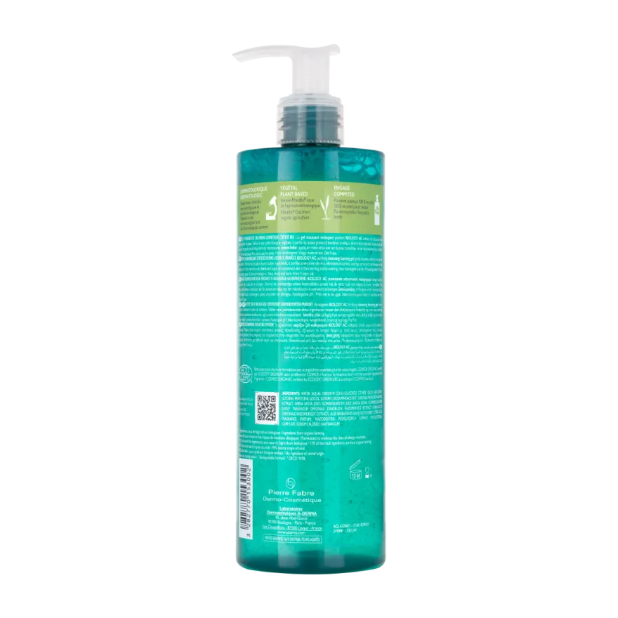 A-Derma Biology AC Gel Detergente Schiumogeno Purificante Anti-imperfezioni 400ml