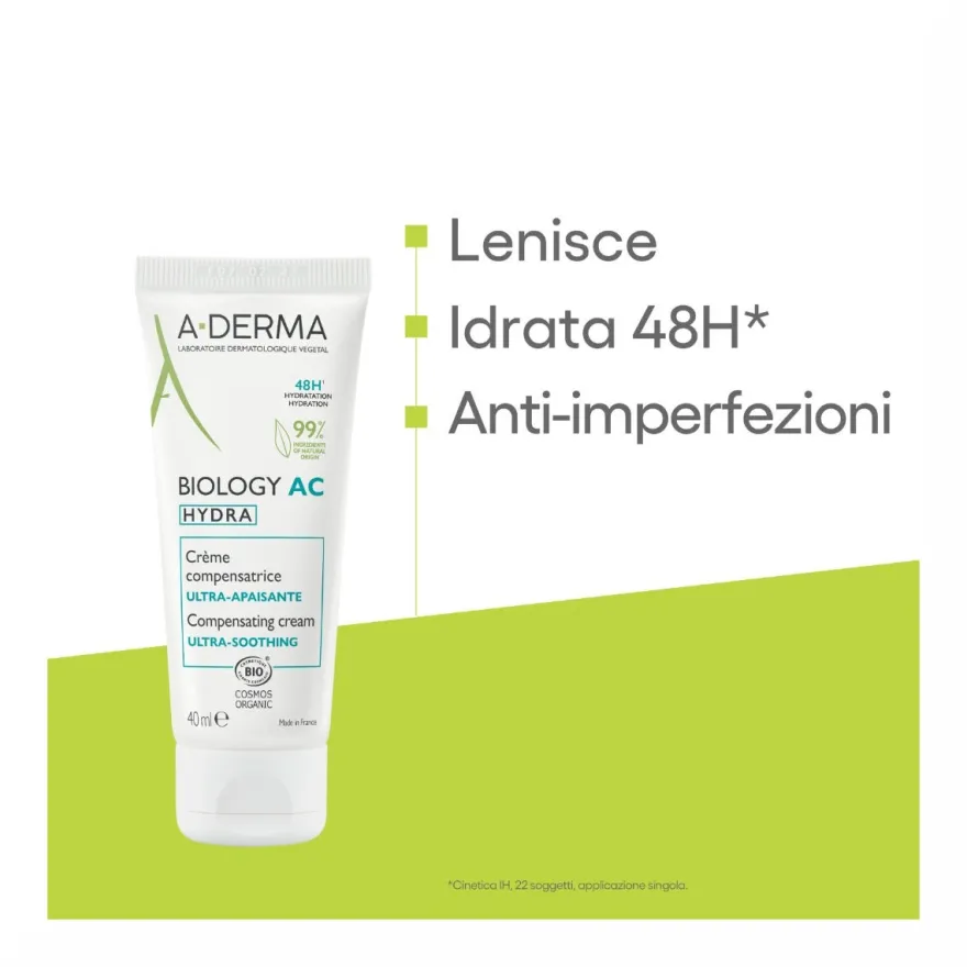 A-Derma Biology Ac Hydra Crema Compensatrice Ultra-lenitiva Anti-imperfezioni 40ml