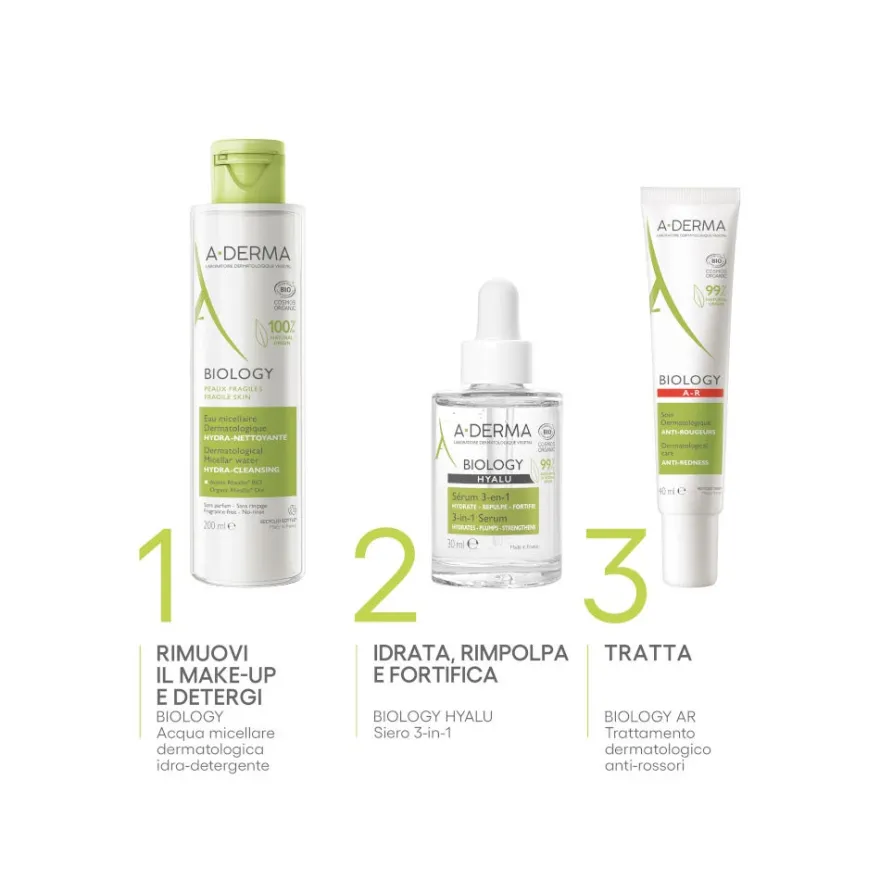 A-Derma Biology Hyalu Siero 3-in-1 Idratante 30ml