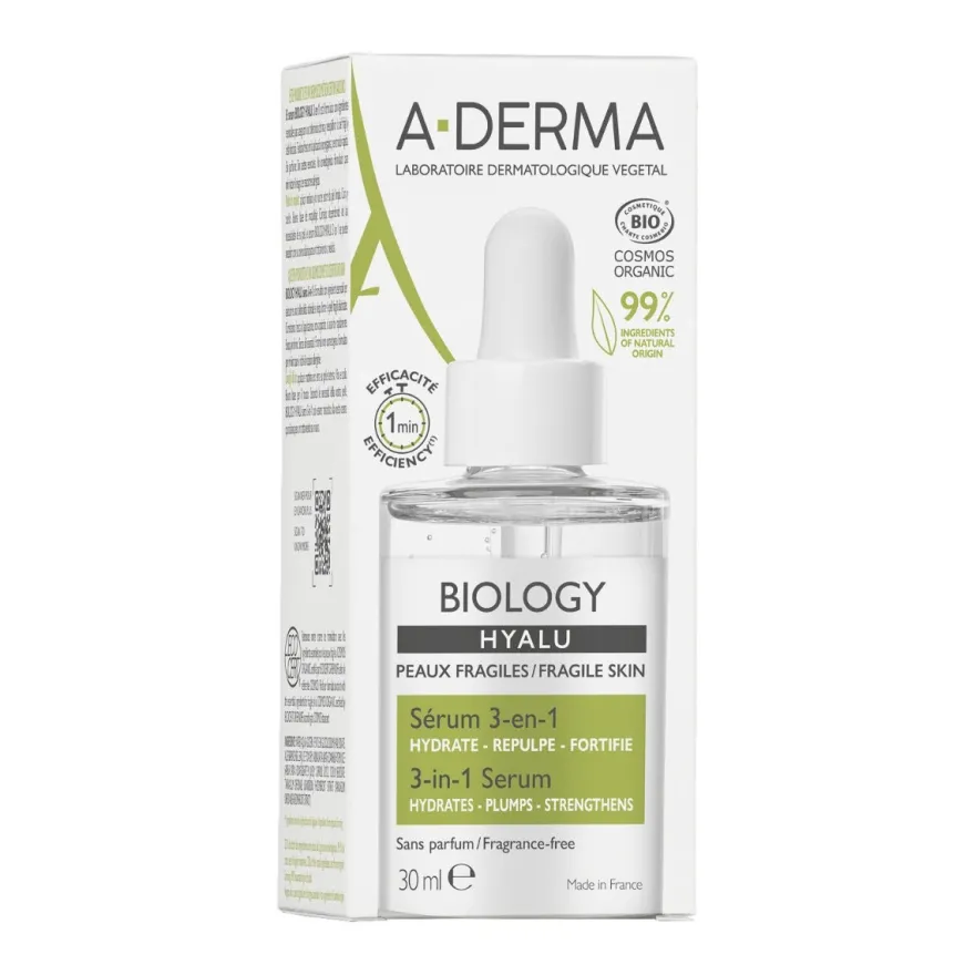 A-Derma Biology Hyalu Siero 3-in-1 Idratante 30ml
