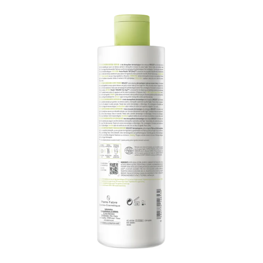 A-Derma Biology Latte Struccante Dermatologico Idra-Detergente 400ml