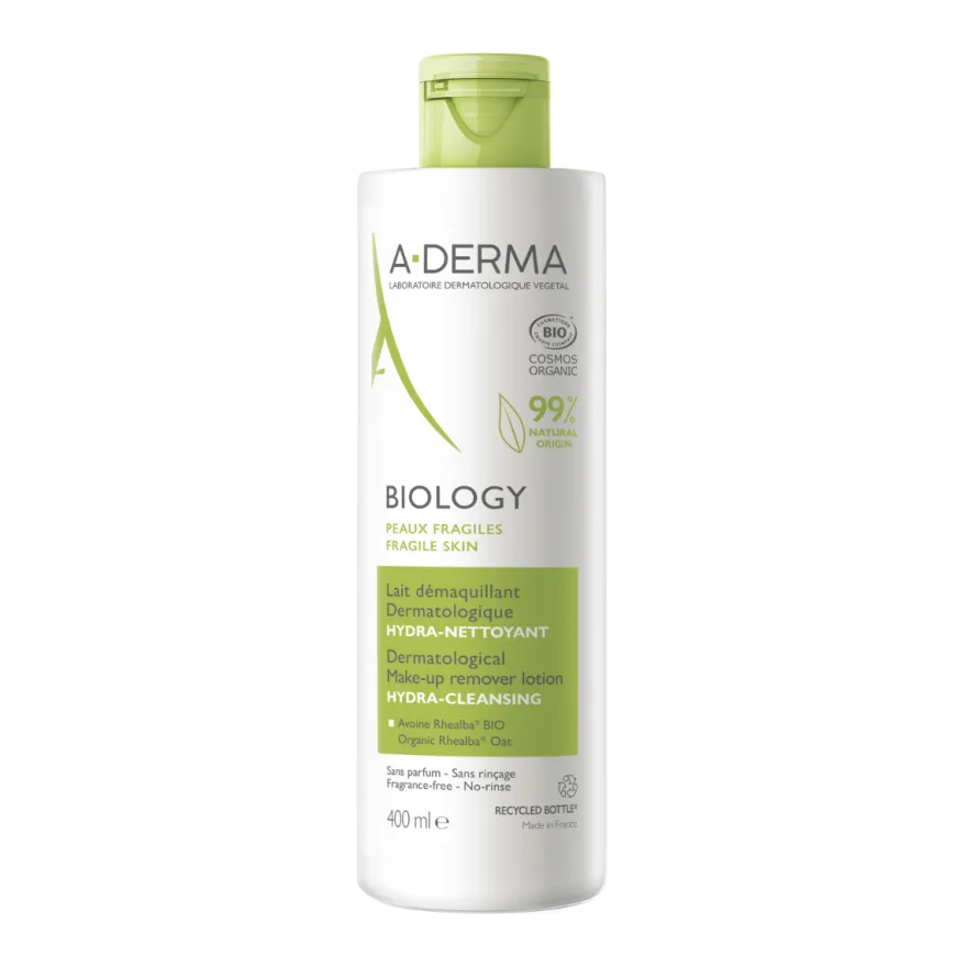 A-Derma Biology Latte Struccante Dermatologico Idra-Detergente 400ml