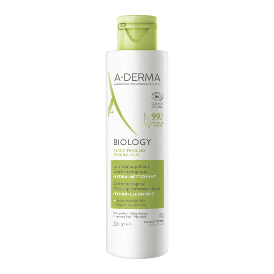 A-Derma Biology Latte Struccante Dermatologico Idra-Detergente 200ml