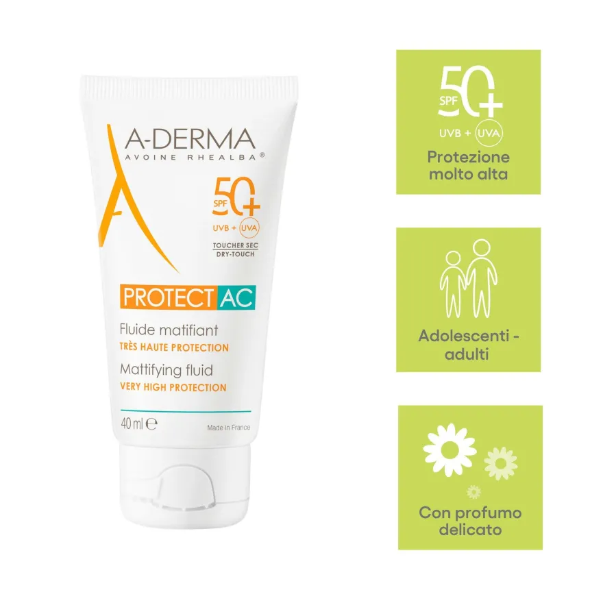 A-Derma Protect AC Fluido Opacizzante 40ml SPF50+