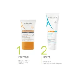 Aderma Protect Pocket Fluido Invisibile Solare Viso 30ml SPF50+