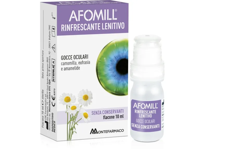 Afomill Rifrescante Lenitivo Gocce Oculari 10ml Sollievo Occhi