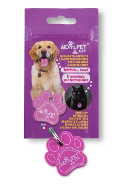 Aidmypet Medaglietta Salvavita Cani/Gatti Colore Rosa