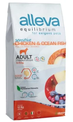 Alleva Equilibrium Dog Adult Sensitive Chicken And Ocean Fish Medium Maxi 12 kg