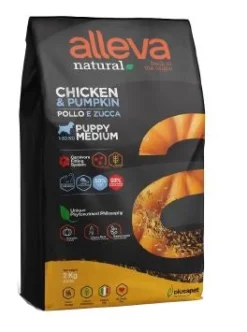 Alleva Natural Dog Puppy Chicken & Pumpkin Medium 2 kg
