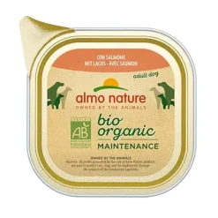 Almo Nature Bio Organic Maintenance Cibo Umido Salmone Cani Adulti Vaschetta 100g