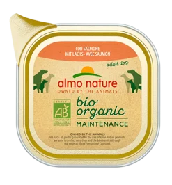 Almo Nature Bio Organic Maintenance Salmone Cibo Umido Cani Adulti Vaschetta 300g