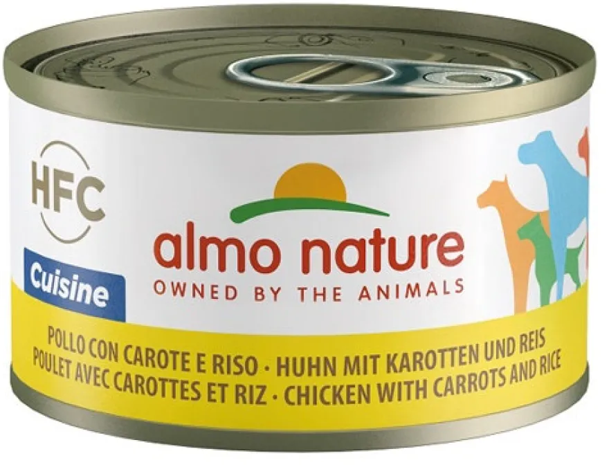 Almo Nature Cuisine Cibo Umido Pollo Con Carote E Riso Per Cani Adulti Scatoletta 95g