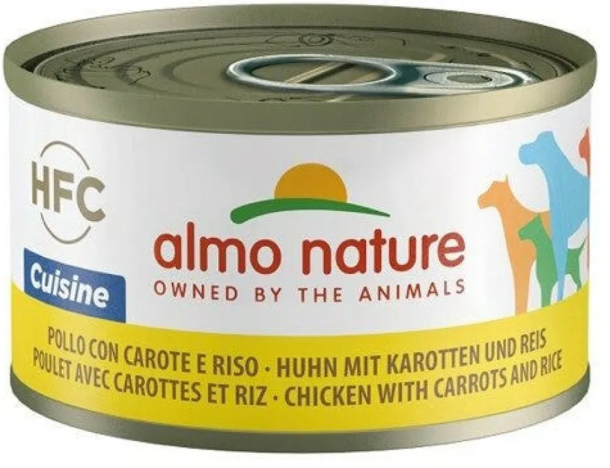 Almo Nature Cuisine Cibo Umido Pollo Con Carote E Riso Per Cani Adulti Scatoletta 95g