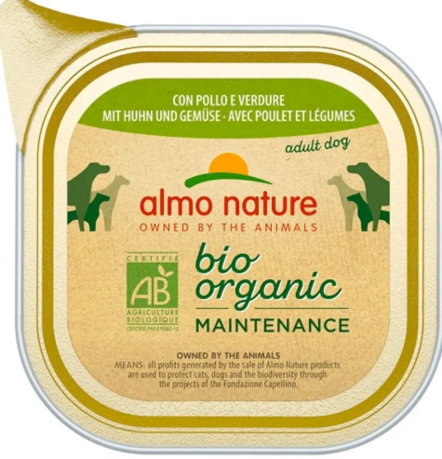 Almo Nature Daily Menu Bio Cibo Umido Pollo E Verdure Cani Adulti Vaschetta 100g
