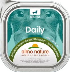 Almo Nature Daily Menu Cibo Umido Tacchino E Zucchine Cani Adulti Vaschetta 300g