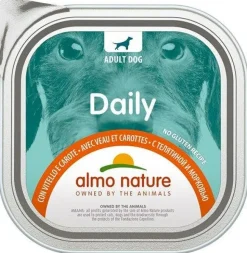 Almo Nature Daily Menu Cibo Umido Vitello E Carote Cani Adulti Vaschetta 300g