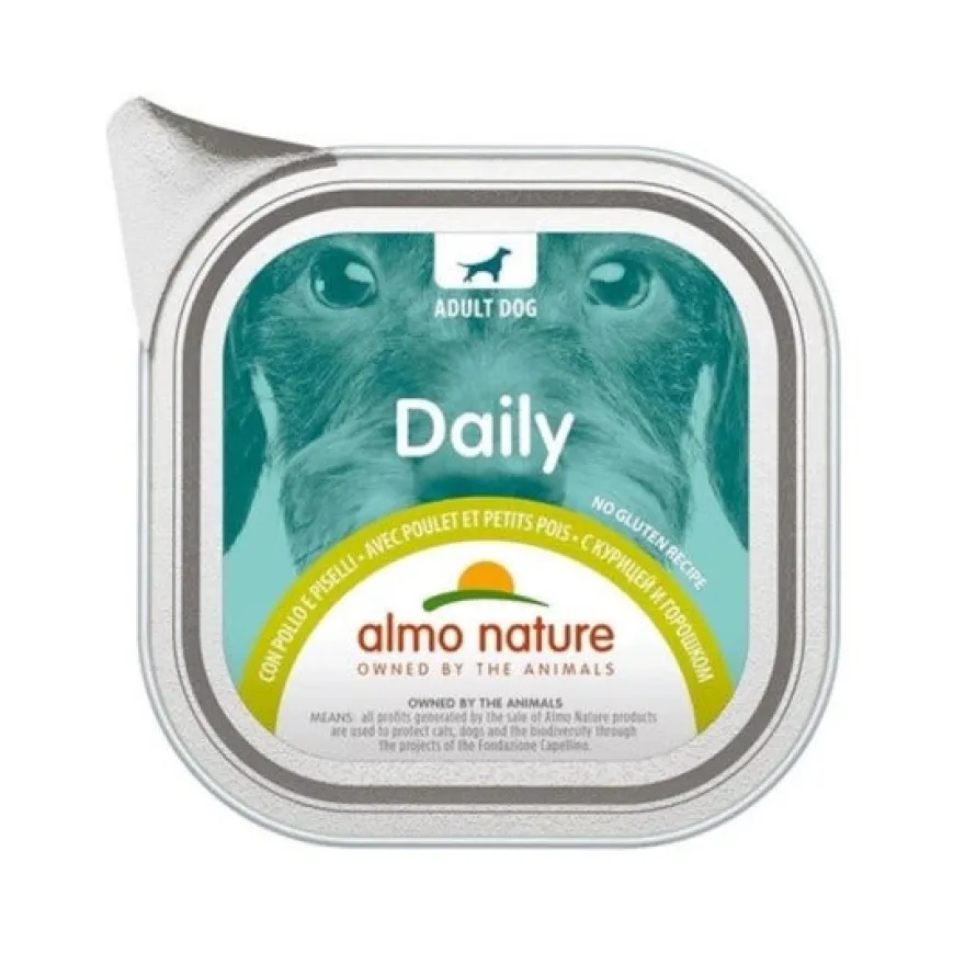 Almo Nature Daily Pollo E Piselli Alimento Umido Per Cani Adulti 300g