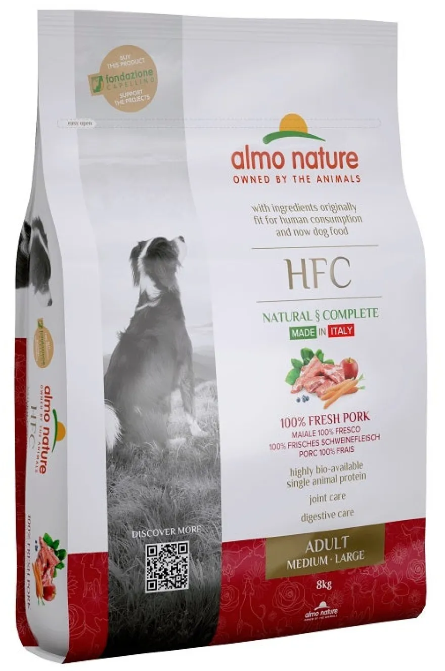 Almo Nature HFC Adult Crocchette Maiale Cani Adulti Taglia Media E Grande Sacco 8kg