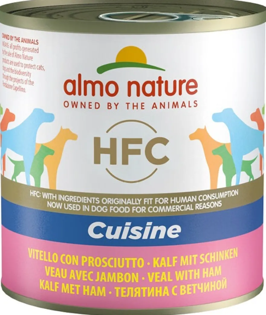 Almo Nature HFC Cuisine Cibo Umido Vitello Con Prosciutto Per Cani Adulti Scatoletta 290g