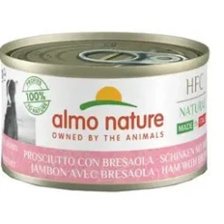 Almo Nature HFC Dog Natural Cibo Umido Prosciutto Con Bresaola Per Cani Adulti Lattina 95g