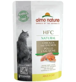 Almo Nature HFC Natural Gusto Pollo&Salmone Cibo Umido Gatti Adulti Busta 55g
