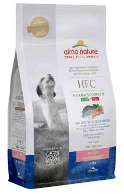 Almo Nature HFC Puppy Spigola E Orata Cani Cuccioli Taglia Media E Grande Sacco 1,2kg