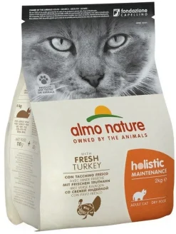 Almo Nature Holistic Maintenance Con Tacchino Fresco E Riso Cibo Secco Per Gatti Adulti Sacco 2kg