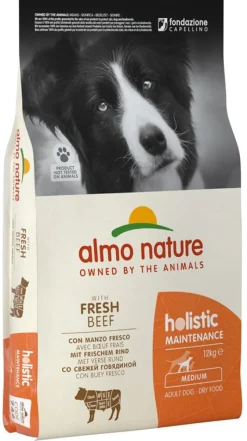Almo Nature Holistic Maintenance Crocchette Manzo Cani Adulti Taglia Media Sacco 12kg
