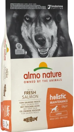 Almo Nature Holistic Maintenance Crocchette Salmone Cani Adulti Taglia Grande Sacco 12kg