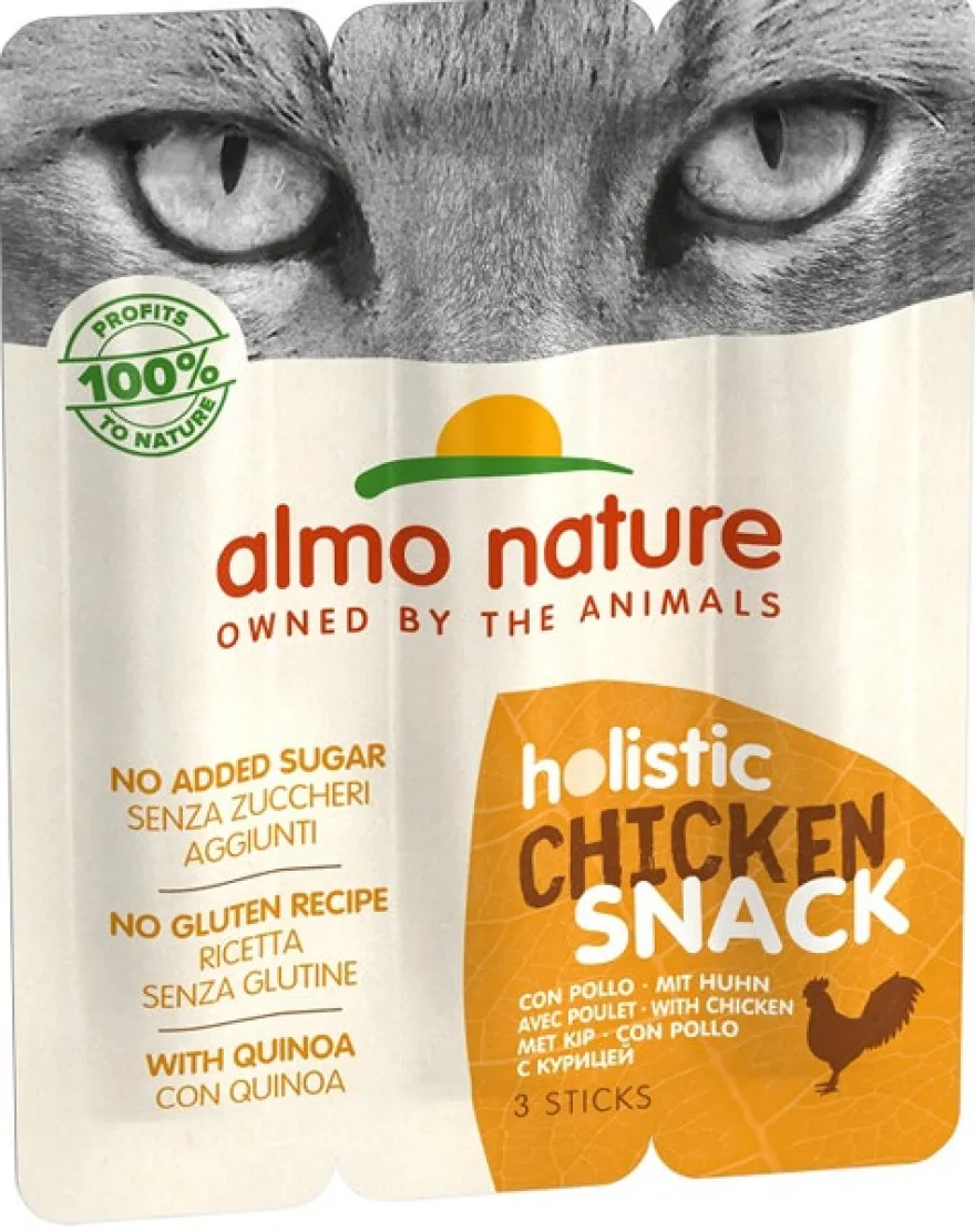 Almo Nature Holistic Snack Al Pollo Per Gatti Adulti 3 Sticks Da 5g