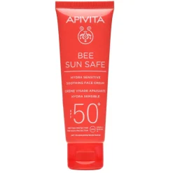 Apivita Bee Sun Safe Crema Viso Lenitiva Hydra Sensitive Pelli Sensibili SPF50+ 50ml