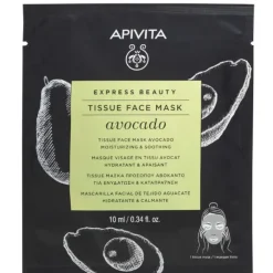 Apivita Express Beauty Maschera Viso In Tessuto Idratante/Lenitiva Avocado 1 Pezzo 10ml