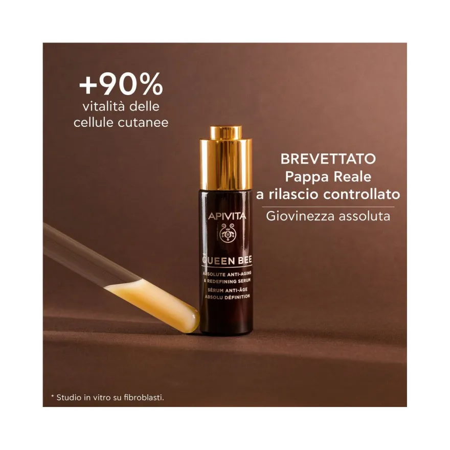 Apivita Queen Bee Serum Siero Viso Anti-Età Assoluto&Rassodante 30ml