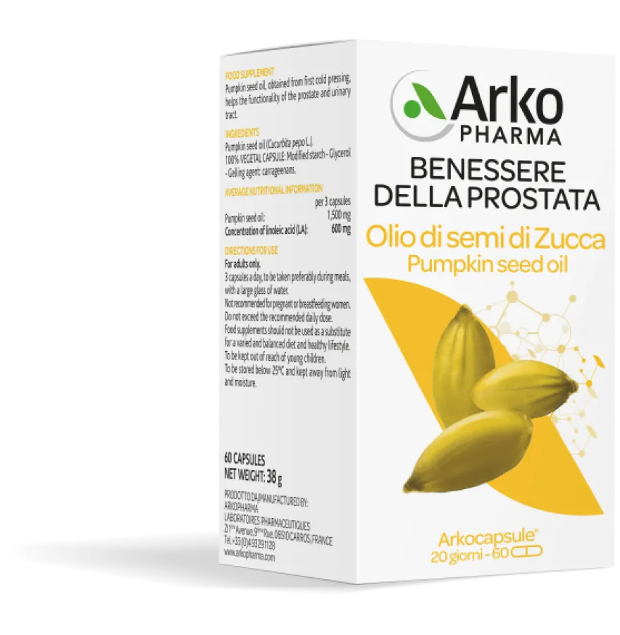 Arkopharma Olio Di Semi Di Zucca 60 Capsule