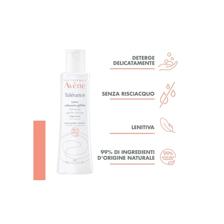 Avene Tolerance Lozione Detergente In Gel Viso E Occhi Pelli Sensibili Reattive 400ml