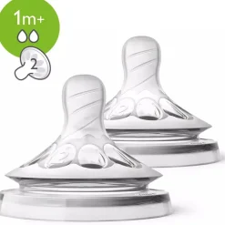 Avent 2 Tettarelle Natural Flusso Lento 2 Fori 1M+