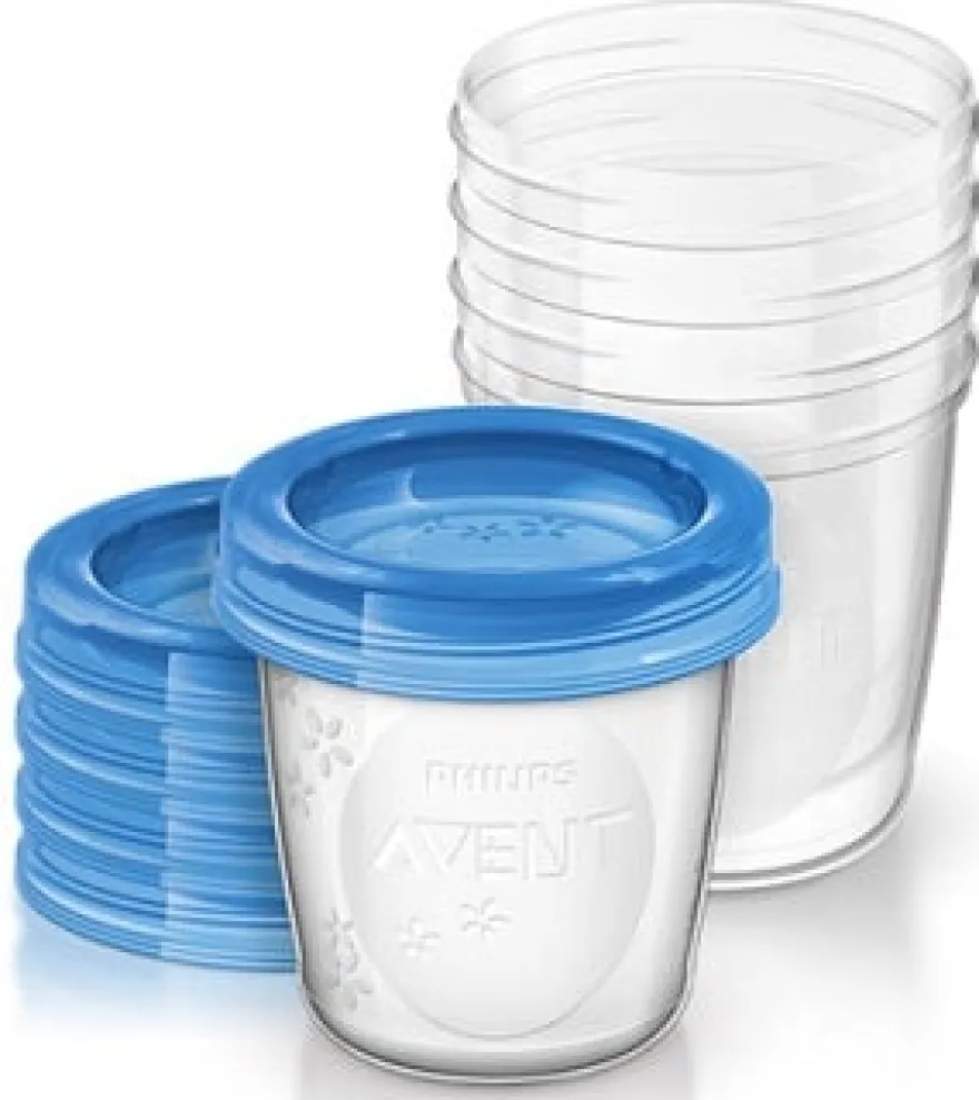Avent Vasetti Via Coperchio 180ml 5 Pezzi
