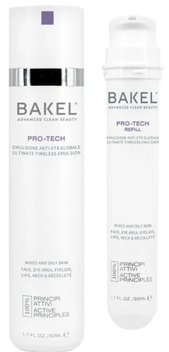 Bakel Pro-Tech Case&Refill Emulsione Anti-età Globale Per Pelle Da Mista A Oleosa 50ml