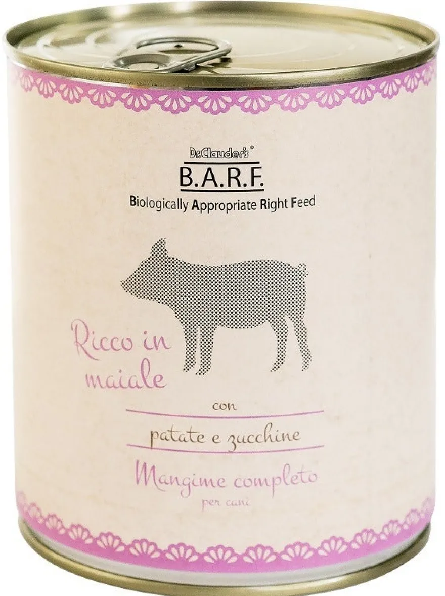 Barf Trito di Maiale Con Patate E Zucchine Per Cani Adulti 800g