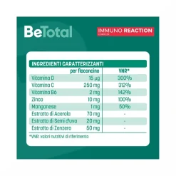 Be-Total Immuno Reaction Integratore Alimentare Difese Immunitarie Vitamina C 8 Flaconcini