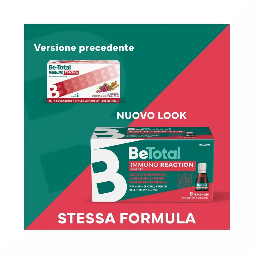 Be-Total Immuno Reaction Integratore Alimentare Difese Immunitarie Vitamina C 8 Flaconcini