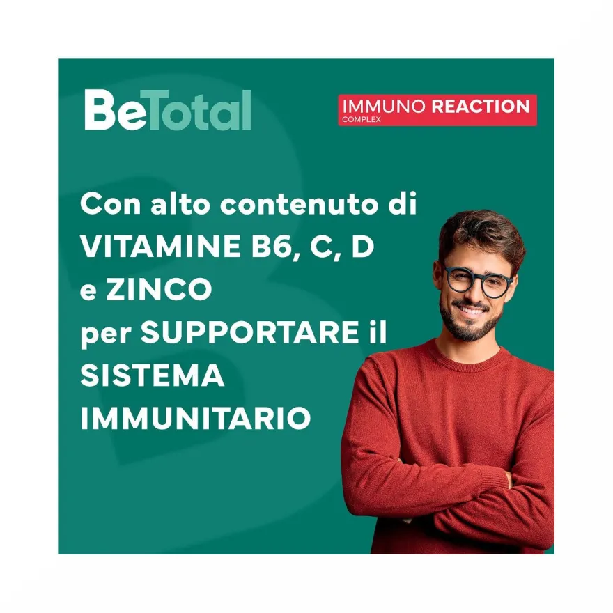 Be-Total Immuno Reaction Integratore Alimentare Difese Immunitarie Vitamina C 8 Flaconcini