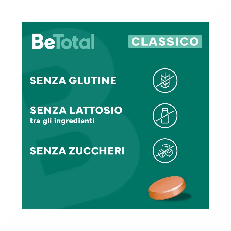 Be-Total Integratore Alimentare Vitamina B/B3/B12 Acido Folico Energia Per Adulti 20 Compresse
