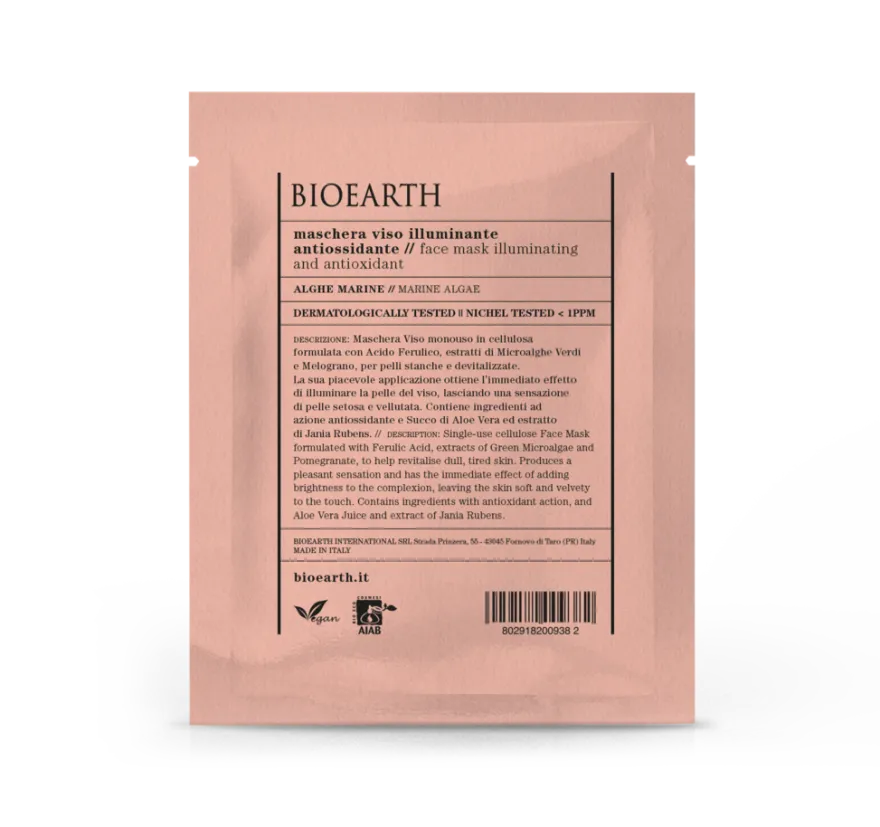 Bioearth Maschera Viso Illuminante Antiossidante 15ml