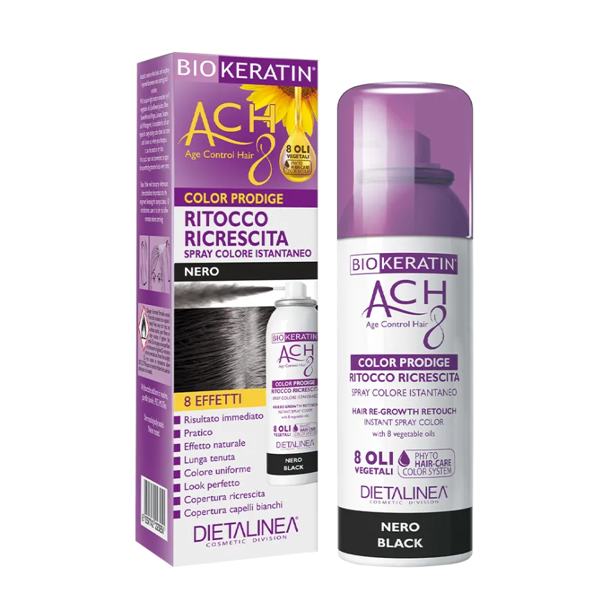 Biokeratin Ach8 Ritocco Ricrescita Spray Nero 75ml