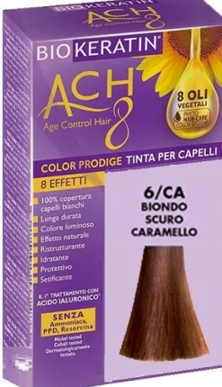 Biokeratin Ach8 Tinta per Capelli Biondo Scuro Caramello 6/CA