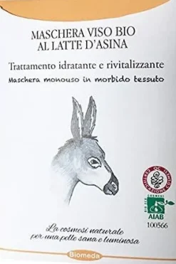 Biomeda Maschera Viso Monouso Al Latte D'Asina Bio